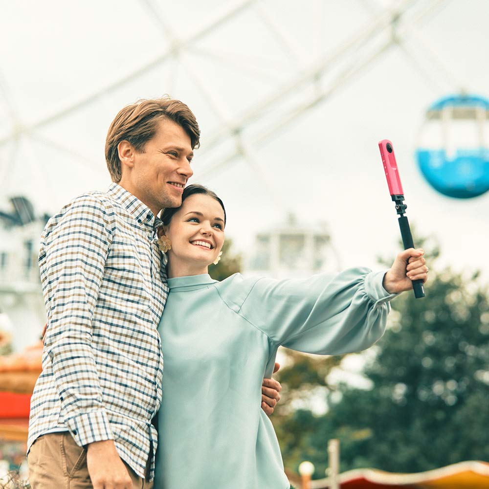 Ricoh Theta SC2 Pink - Cámara de vídeo 4K de 360° con estabilización de Imagen, Imagen, Transferencia de Datos de Alta Velocidad, Hermosa Toma de Retratos con detección de rostros,