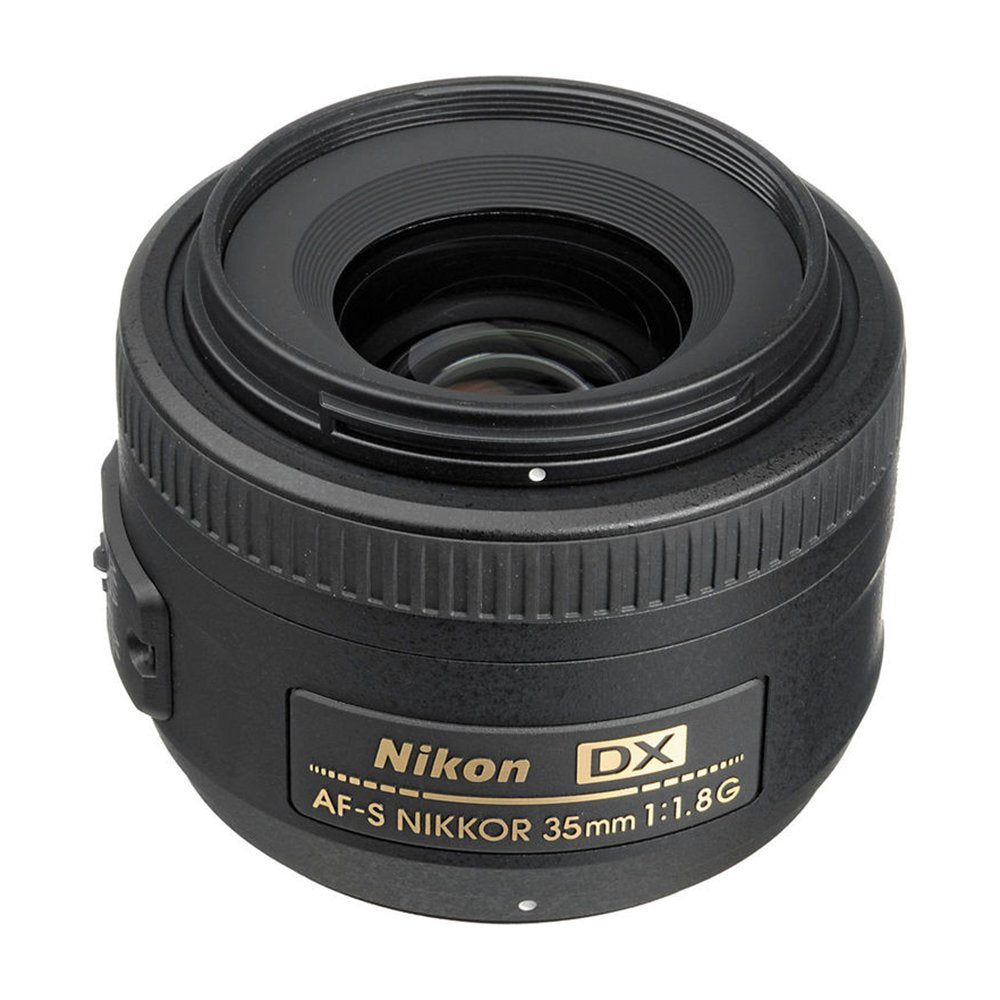 Nikon AF-S DX Nikkor 35 mm f/1.8 G - Objetivo para montura F, distancia focal fija 52.5 mm, apertura f/1.8G, negro - Versión Europea