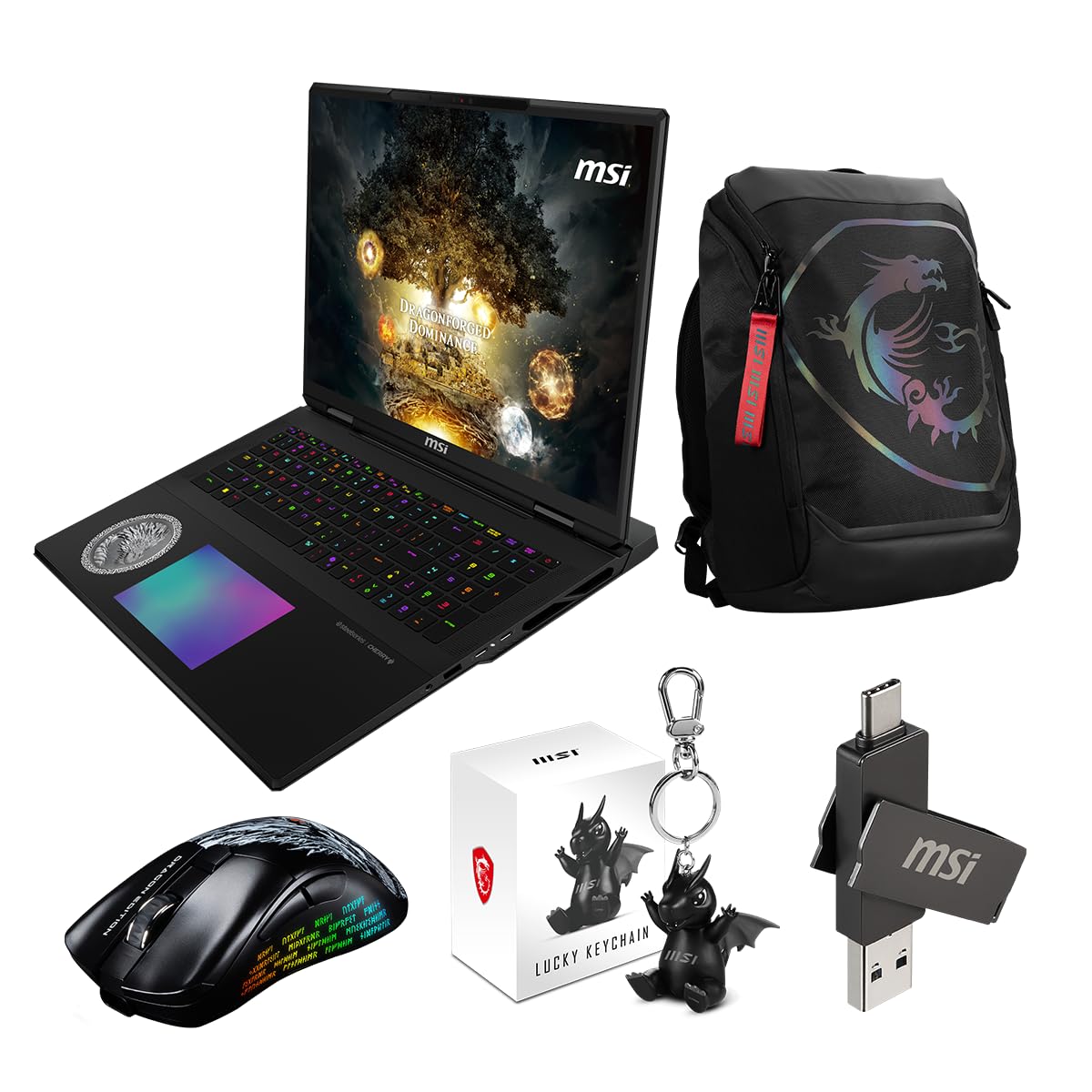 MSI Titan 18 HX Dragon Edition Norse Myth A2XWIG-227ES, Portátil Gaming de 18" UHD+ 120Hz (Intel Core Ultra 9 285HX, 64Gb RAM, 2TB SSD, RTX 5080-16GB, Windows 11 Home Advanced) Teclado QWERTY Español