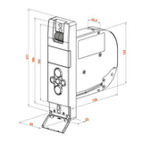 WIR electronics, eWickler Comfort Set, eW820, 3x, bobinadora eléctrica + sensor solar 1m eSo371, pantalla, para correas de 23 mm, ocultas, hasta 50 kg, tiempos de viaje ajustables, incluido enchufe de alimentación