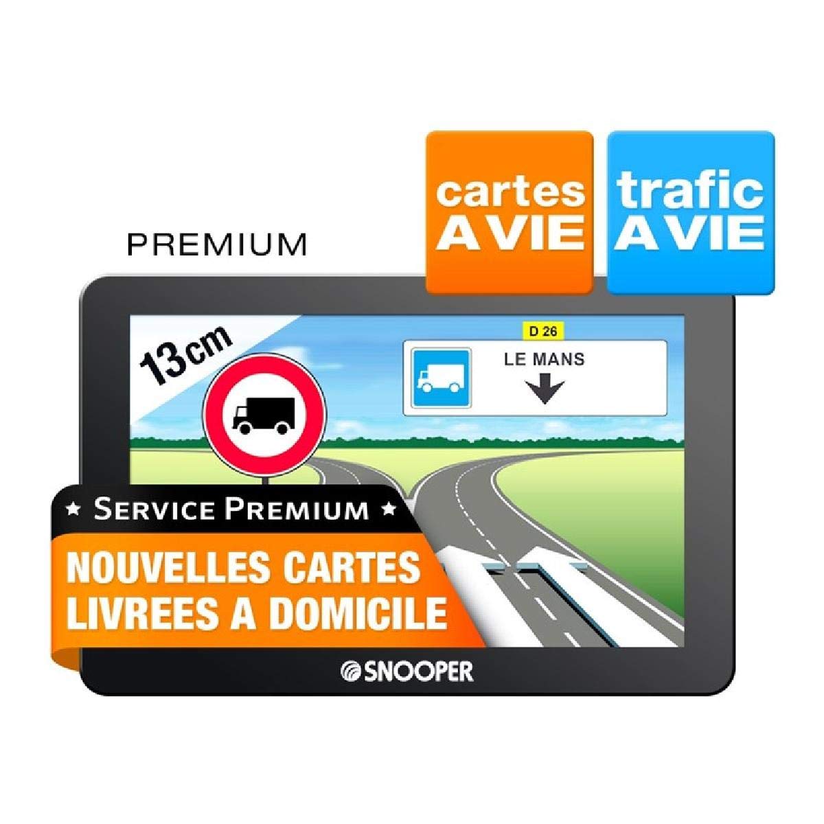 Snooper PL2400 - Navegador GPS para vehículos pesados (pantalla de 5", incluye mapa de carreteras) (importado)