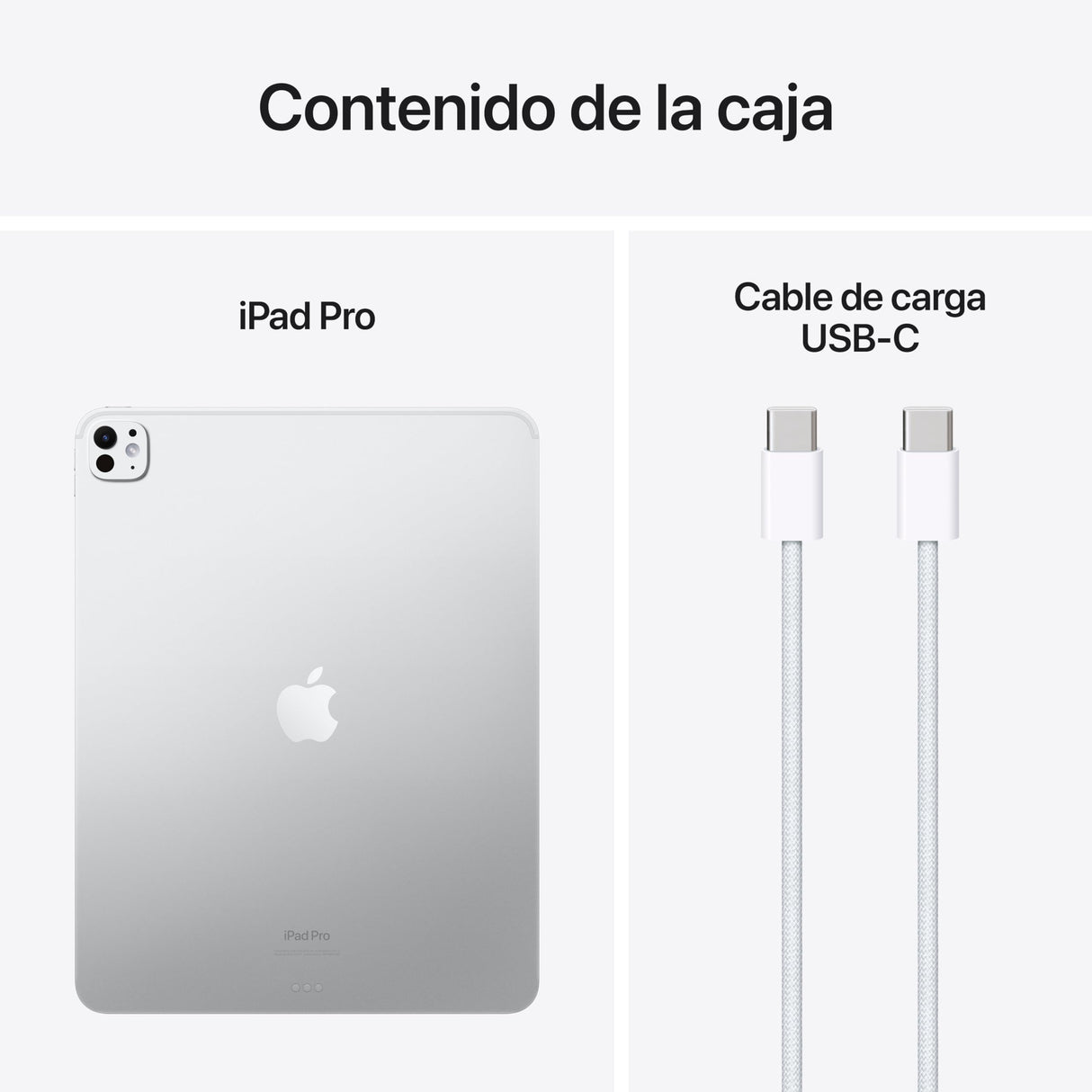 Apple iPad Pro de 13 Pulgadas (M4): Ultra Retina XDR, 256 GB, cámara Frontal de 12 Mpx en Horizontal y Trasera de 12 Mpx, escáner LiDAR, Wi Fi 6E, autonomía de Sol a Sol, Vidrio estándar - Plata