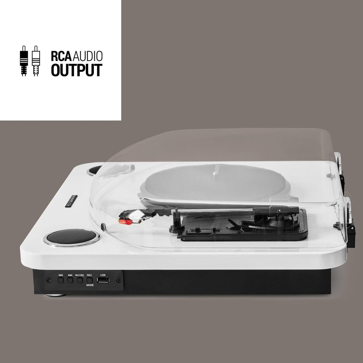 Energy Sistem Blackspin – Tocadiscos (10W, vinilos, RCA, Puerto USB, Bluetooth, Bluetooth out) (White)