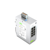 WAGO Interruptor Industrial 852-1812, con 8 Puertos ETHERNET de 10/100/1000 Mbit/s y LED de diagnóstico de Panel Frontal, soporta hasta 8000 direcciones Mac absolutas