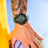 Lotus Reloj Hombre 18975/2 Chrono Caja de Fibra de Carbono Negro Correa de Caucho Verde