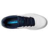 Skechers Herren Pro 6 wasserdichter Golfschuh Sneaker, Weiß/Marineblau/Blau Twist Fit, 43 EU