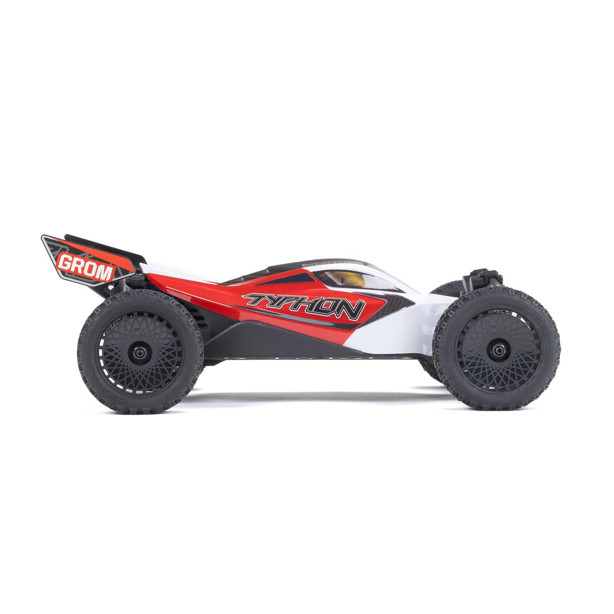 ARRMA Coche RC Typhon GROM 4x4 Smart Pequeña Escala Cochecito RTR con batería y Cargador Rojo/Blanco ARA2106T2
