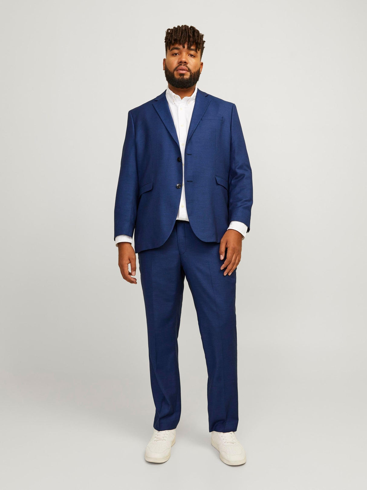 JACK&JONES PLUS Jprsolaris Blazer Noos Pls Chaqueta de Traje, Azul Medieval, 72 Hombres