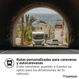 TomTom GPS para Autocaravana GO Camper MAX de 2. Gen. Pantalla de 7" con PDI, actualizaciones por Wi-Fi, TomTom Traffic, perfiles de vehículo, mapas del Mundo y Zonas de Bajas emisiones