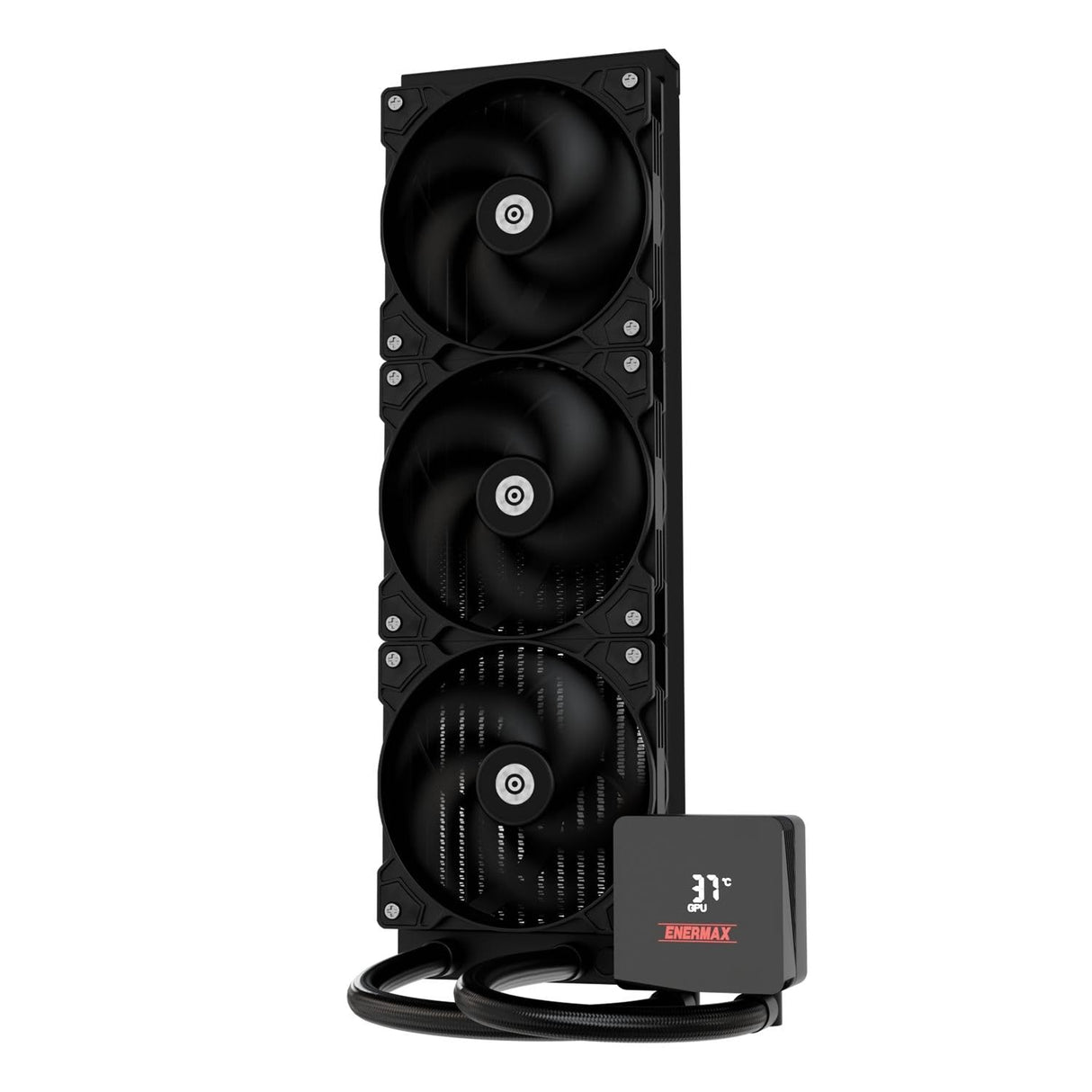 ENERMAX LIQMAX IV 360 mm AIO CPU de refrigeración por agua, cámara doble, TDP 380 W +, Intel LGA 1851/1700/115x/2066, AMD AM5/AM4, pantalla digital, 3 ventiladores de flujo de rendimiento PWM de 120
