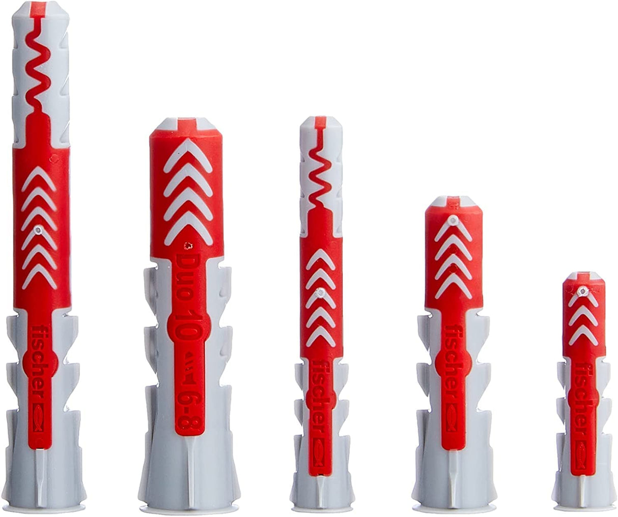 fischer Caja de tacos surtida, Rojo Y Gris, 910 uds