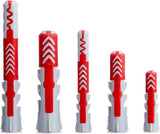 fischer Caja de tacos surtida, Rojo Y Gris, 910 uds