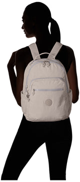 Kipling Seoul - Mochila para laptop de 15 pulgadas para mujer, duradera, espaciosa con correas acolchadas para el hombro, mochila escolar (paquete de 1), Gris Gris, L, Seoul - Mochila para portátil de