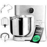 ProfiCook® robot de cocina | XXL | 12L bol | amasadora | motor 2500W | engranaje metálico | pantalla LED | robot de cocina | para hasta 8,5 kg de masa | 13 velocidades | PC-KM 1254 acero inoxidable