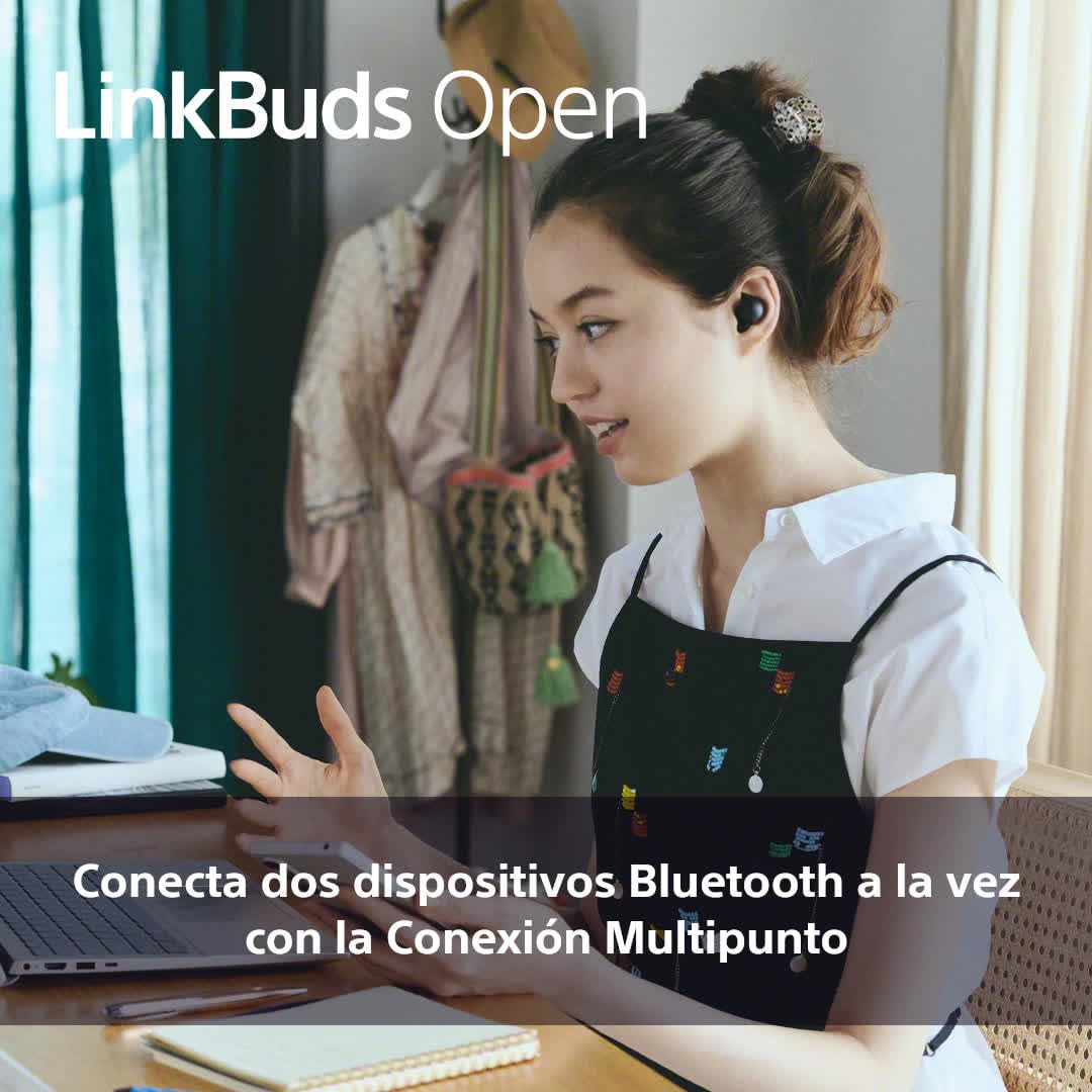 Sony LinkBuds Open – Auriculares Open True Wireless Bluetooth: Sonido Transparente, 4,8 g Comodidad Todo el día, Sonido, conexión multipunto, 22 h de batería, iOS y Android - Blanco