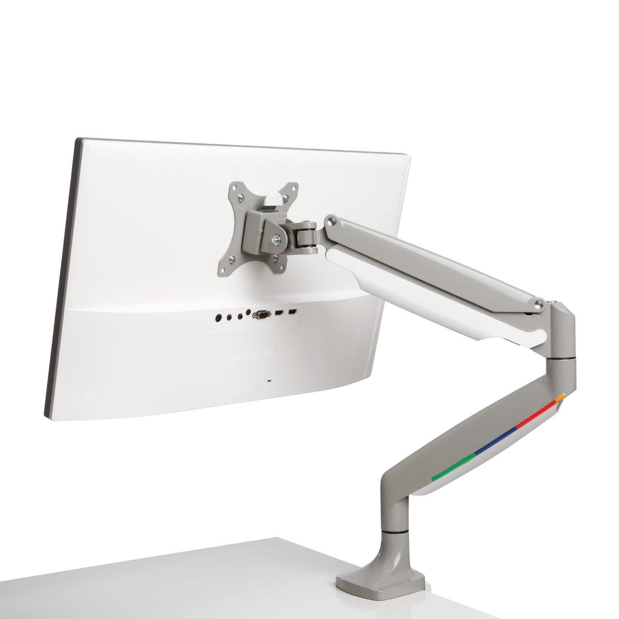 Kensington Brazo con Configuración VESA - Brazo para Un Monitor con Ajustes de Altura de Un Toque, Brazo para Un Monitor para Teletrabajo con Muelle de Gas, Gris (K55470EU)