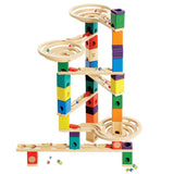 Hape Quadrilla Vertigo Wooden Marble Run Construction System, Juego de carreras de canicas de madera Juguete de laberinto para niños