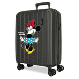 Joumma Disney Minnie Line Maleta de Cabina Antracita 40x55x20 cms rígida 2,8 kgs Cierre TSA Integrado ABS 2,8 kgs 37L Extensible Equipaje de Mano