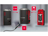 Leica Lino L2P5G: Nivel láser de punto y líneas cruzadas con batería Li-Ion, cargador, adaptador magnético innovador y soporte para pared en una carcasa (láser verde, alcance de trabajo: 35 m)