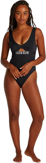 Calvin Klein Traje de baño Mujer One Piece Espalda Abierta, Negro (Pvh Black), M