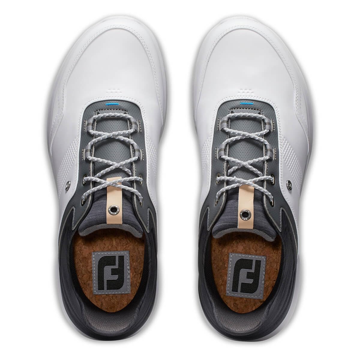 FootJoy FJ Stratos, Zapatos de Golf Hombre, White/Black/Iron, 42 EU