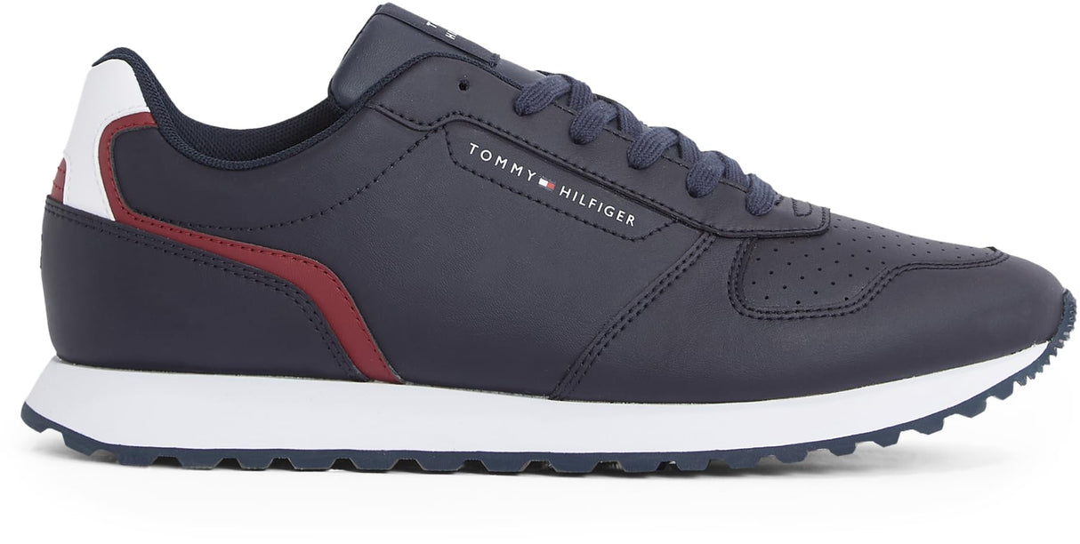 Tommy Hilfiger Runner Sneaker Hombre Runner Eva Mix Flag de piel, Azul (Desert Sky), 40