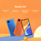 Xiaomi Redmi 9C Smartphone 3GB 64GB 6.53" HD+ Dot Drop Display 5000mAh (typ) Desbloqueo Facial con IA 13 MP AI Triple Cámara Naranja