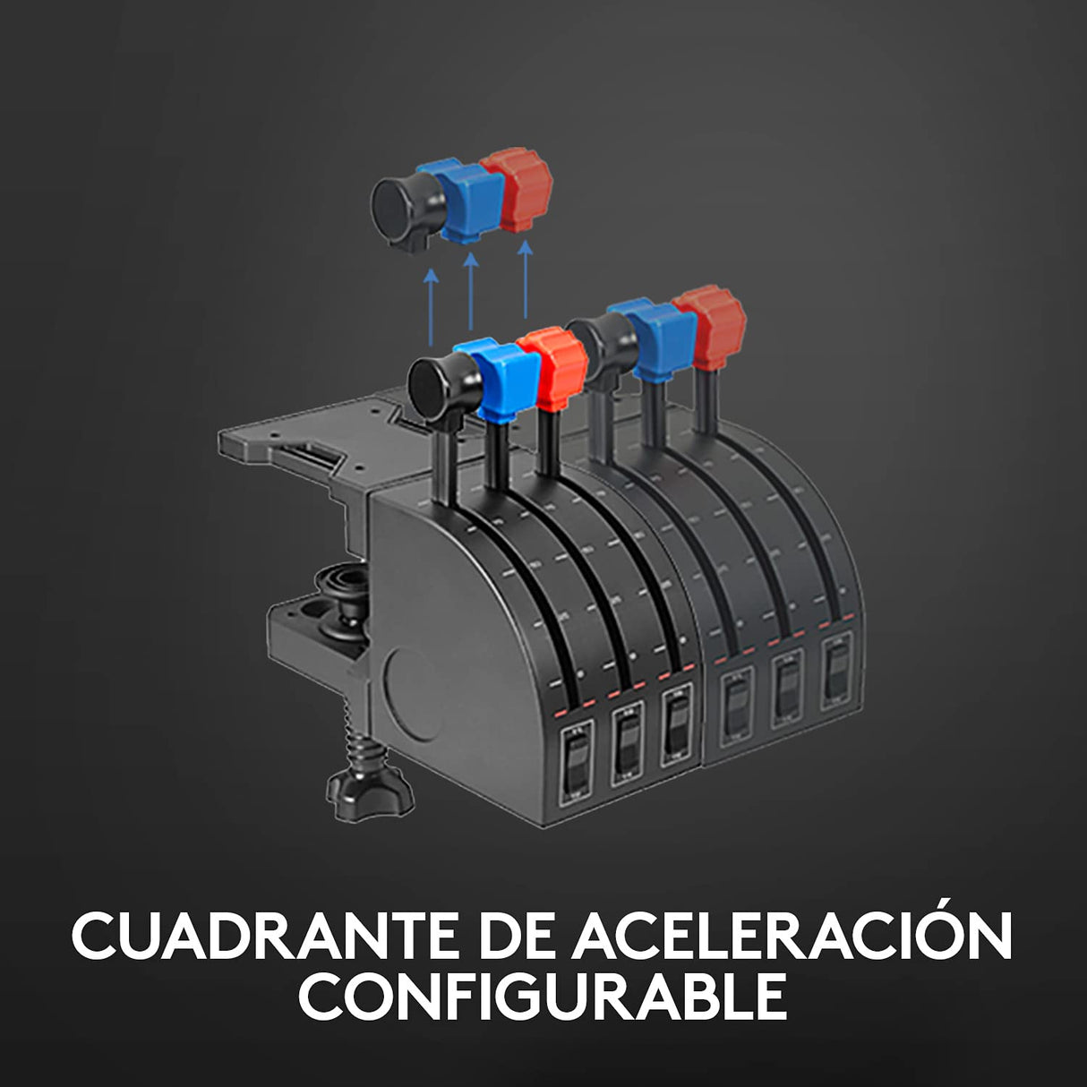 Logitech G Saitek Pro Flight Yoke Palanca de Mandos y Cuadrante de Aceleración para Simulación de Vuelo, Eje de Acero Auténtica y Precisa, 3 Modos, 75 Controles Programables, USB - Negro