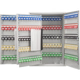 Arregui PL300 Armario de Llaves con Ganchos Regulables en Altura | 300 Llaves | Caja de Seguridad de Acero para Llaves | con Llaveros Incluidos | Fácil Instalación en Pared | 55x38x20,5 cm | Gris