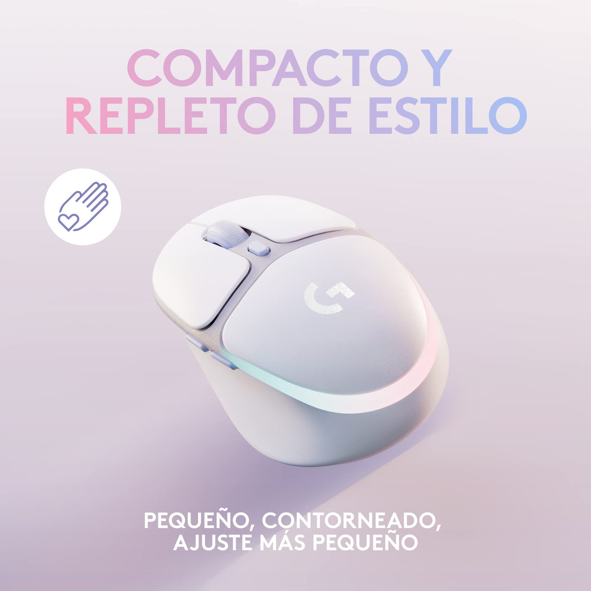 Logitech G G705 Ratón Inalámbrico Para Gaming, Iluminación LIGHTSYNC RGB Personalizable, Inalámbrico LIGHTSPEED, Conectividad Bluetooth, Ligero, PC/Mac/Portátil - Blanco