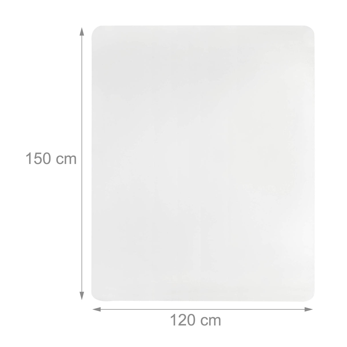 relaxdays Protector Suelo, Alfombra Silla Oficina, Tapete Antideslizante para Parquet, PVC, 120 x 150 cm, Transparente