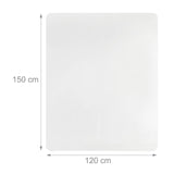 relaxdays Protector Suelo, Alfombra Silla Oficina, Tapete Antideslizante para Parquet, PVC, 120 x 150 cm, Transparente