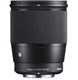 Sigma 16 mm F1.4 DC DN Contemporary - Objetivo para Sony E, color negro