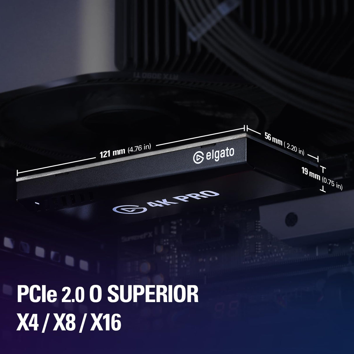 Elgato 4K Pro, Tarjeta de Captura Interna: Traspaso de señal 8K60|4K60 HDR10 con una latencia ultrabaja en PS5|Pro, Xbox Series X|S, Nintendo Switch 2, OBS y más, Streaming, Compatible PC y Dual PC