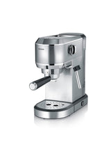 SEVERIN Máquina de café espresso Newspresa, máquina de portafiltro, bomba ULKA con 20 bares, boquilla espumadora de leche, depósito de agua de 1 L, para una o dos tazas, acero inox 1.350 W, KA 5997