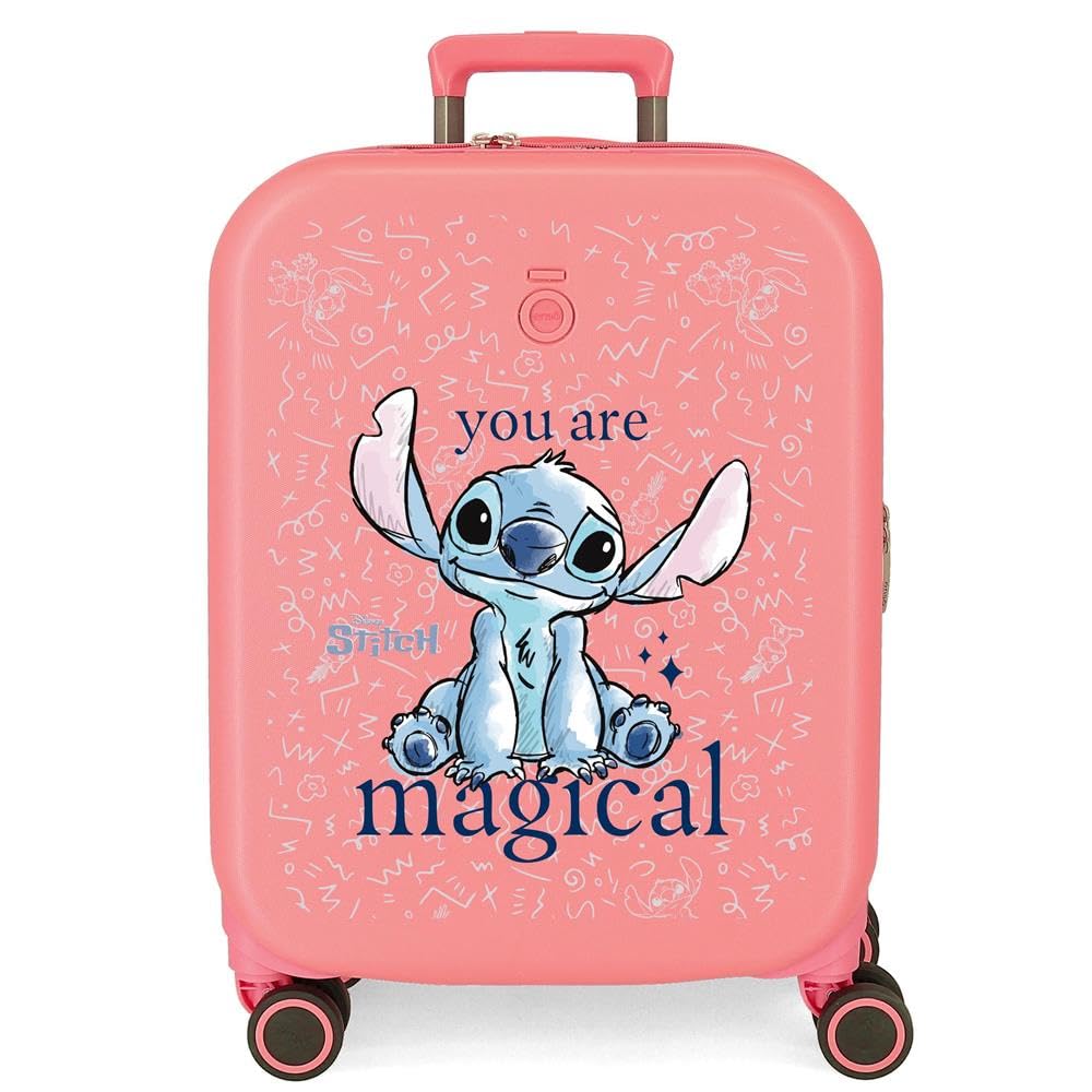 Joumma Disney You Are Magical Maleta de Cabina Coral 40x55x20 cms Rígido 3,22 kgs Cierre TSA Integrado ABS 3,22 kgs 37L Equipaje de Mano
