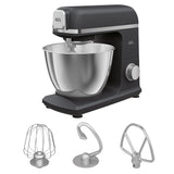 AEG KM5-1-4BPT - Robot de cocina Deli 5 Amasadora y Batidora con bol - 1200W, 6 velocidades, Bol 5 Litros, Luces LED, Múltiples Varillas, Negro
