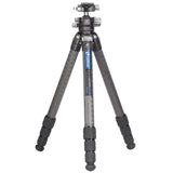 Leofoto - Ranger - Trípode de Carbono con Cabeza de Bola - Sistema Twist-Lock- Patas Ajustables en 3 ángulos - Ideal para fotografía Macro - LS-324C+LH-40PCL