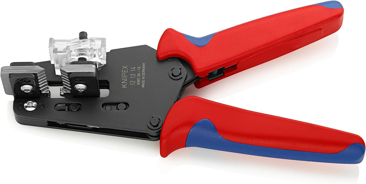 Knipex Alicate pelacables de precisión con cuchillas de forma precisa bruñido, con fundas multicomponentes 195 mm 12 12 14