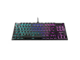 Roccat Vulcan TKL,Teclado lineal para juegos de PC, interruptor mecánico Titan con iluminación AIMO RGB por tecla, sin tenkeyless, diseño compacto, cable USB-C desmontable, color negro