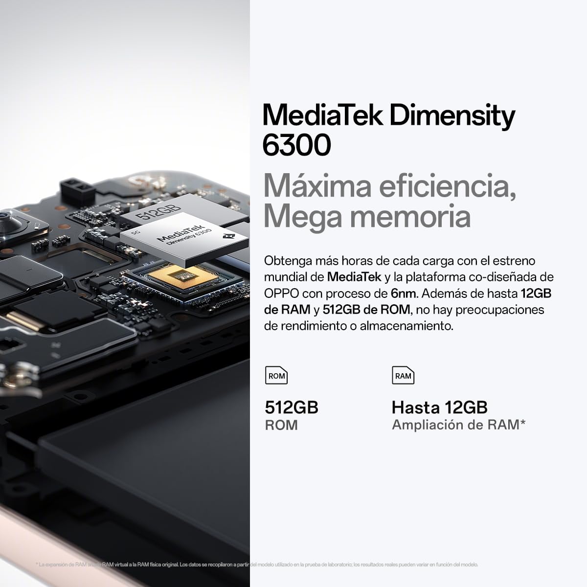 OPPO Reno12FS 5G - Smartphone Libre con IA, 24GB (12GB+12GB) 512GB, Pantalla 2.5D AMOLED 6.7", Cámara 50+8+32 MP, Android, IP64, Batería 5000mAh, Carga Rápida 45W - Amber Orange