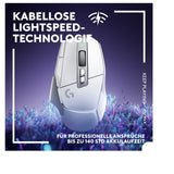 Logitech G G502 X LIGHTSPEED Ratón inalámbrico para Gaming - Ratón óptico con interruptores óptico-mecánicos híbridos LIGHTFORCE, sensor HERO 25K, compatible con PC - macOS/Windows - Blanco