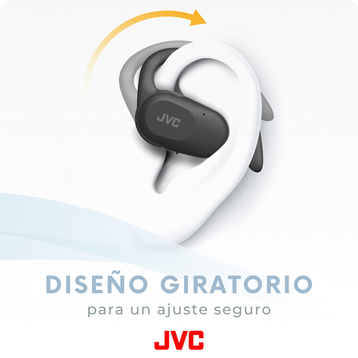 JVC Auriculares Inalámbricos Bluetooth | 26h de Batería y Carga Rápida | Oido Abierto | Ligeros y Resistentes a Salpicaduras | Ideales para el Deporte y Control Táctil - HA-NP40T (Negro)