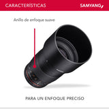 Samyang 135 mm F2.0 para Canon EF - Teleobjetivo de fotograma completo y distancia focal fija APS-C para cámara Canon EF/ EF-S, enfoque manual, para Canon EOS-1D X Mark III, 6D Mark II, 5D Mark IV