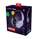 Trust Gaming GXT 491P Fayzo Cascos Gaming Inalámbricos Bluetooth + 2.4 GHz, 7.1 Sonido Envolvente, Batería de 22 Horas, Auriculares Inalámbricos RGB Over-Ear PC PS5 PS4 Switch - Morado