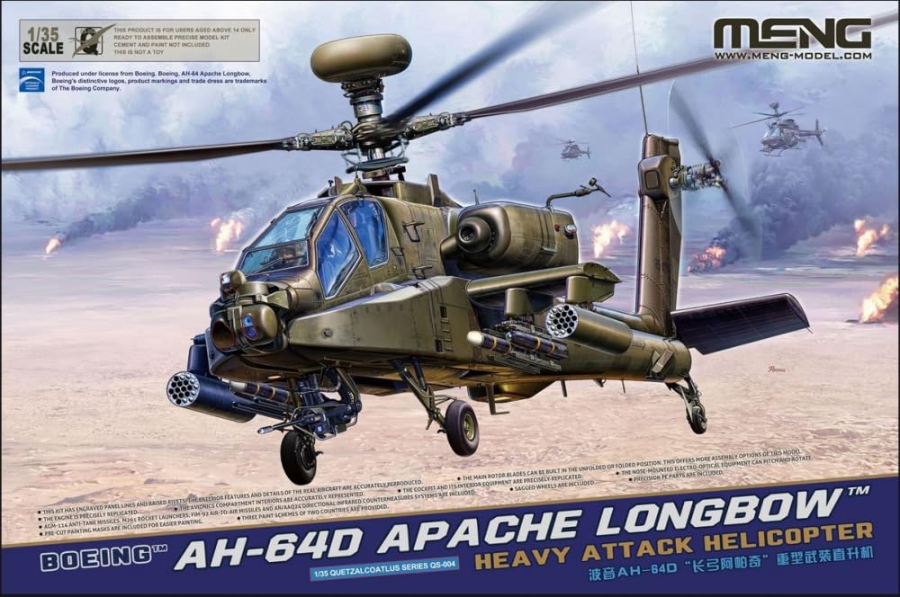 MENG Model 1:35 - Helicóptero AH-64D Apache Longbow