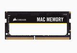 Corsair Mac Memory SODIMM 32GB (2x16GB) DDR4 2666MHz CL18 Memoria para Sistemas Mac, Calificada por Apple - Negro