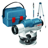Bosch Professional Nivel Óptico GOL 26 D (aumento 26x, unidad de medida: 360 grados, alcance: hasta 100 m, regla graduada GR 500, trípode BT 160, en maletín de transporte)