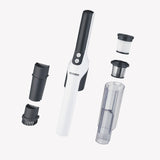 SEVERIN Aspiradora de mano sin cable, aspirador silencioso para pelos con accesorio para muebles y teclados, aspirador pequeño con batería hasta 30 min, blanco/negro mate, HV 7140