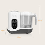 LIONELO BABYMENU Procesador de Alimentos para Bebés Multifuncional 300 4 Programas Cocer al Vapor, Batir Calentar Descongelar, Recetas Online